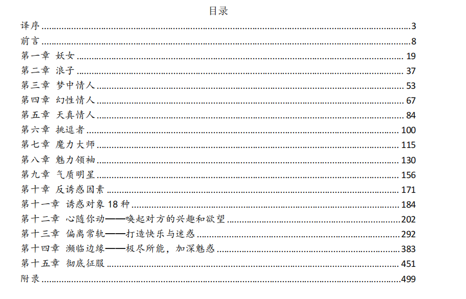 《诱惑的艺术》目录 1