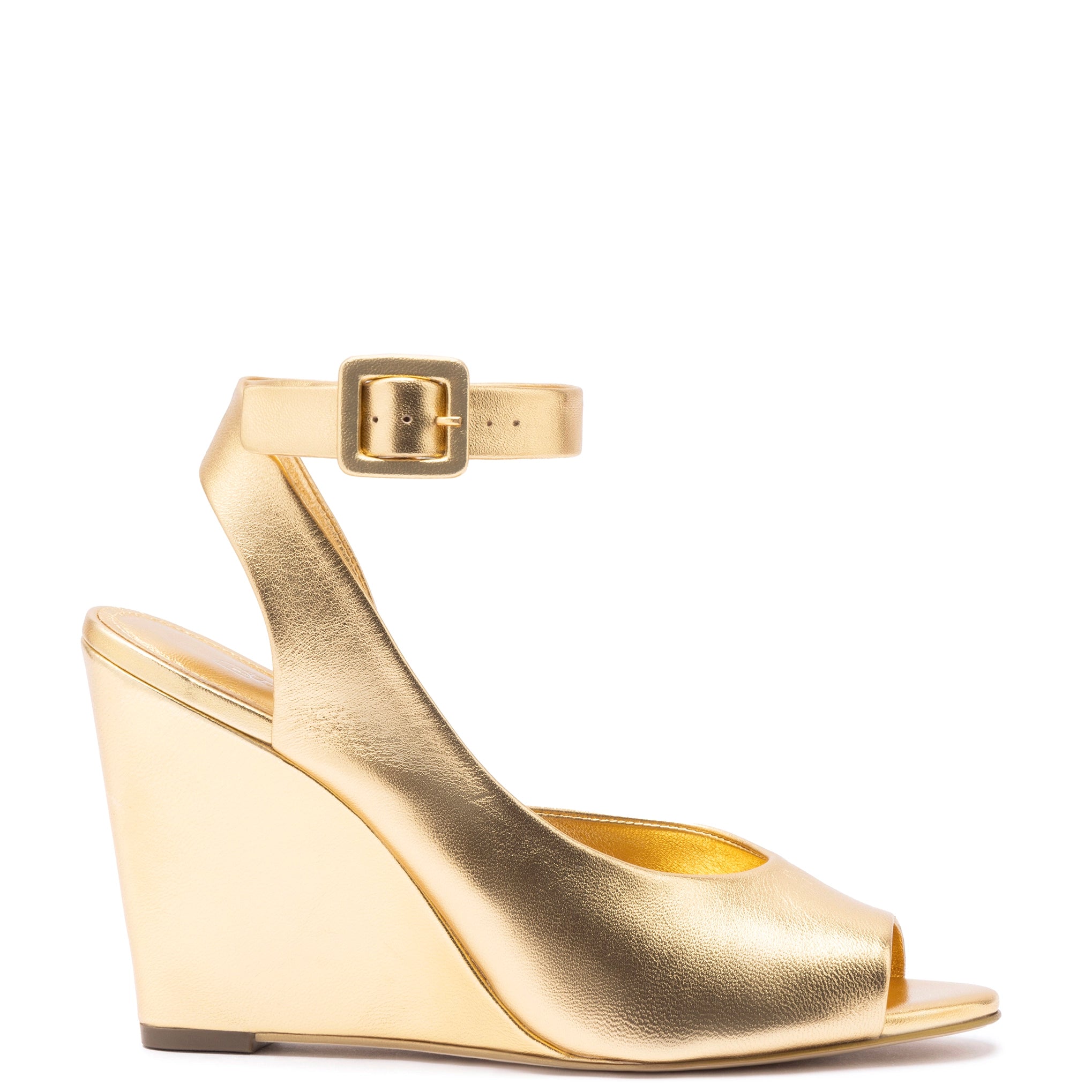 Luxe Style Discounts Deena By Larroudé Wedge Sandal In Gold Metallic Leather