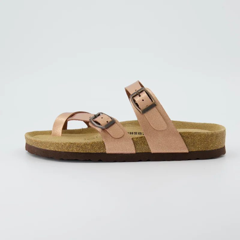 Luna Cork Footbed Sandal Metallics