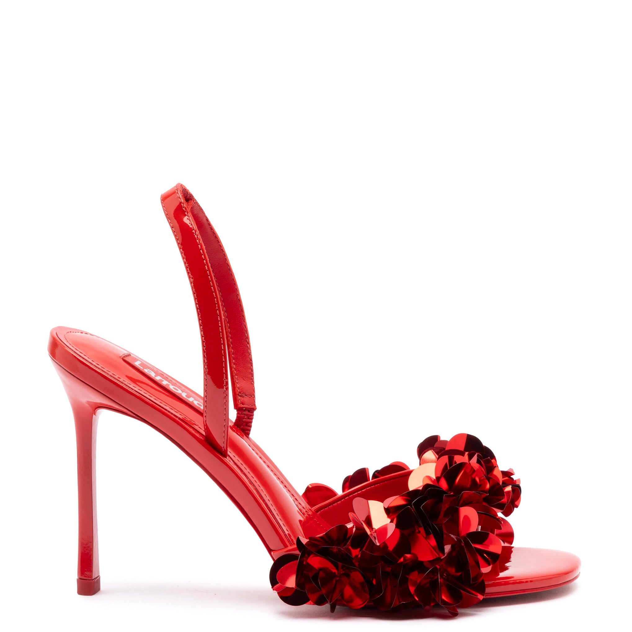 Chic & Modern Sales Morgan Sandal In Scarlet Patent Leather