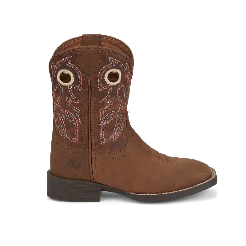 Fashion Forward Femininity Bowline Wide Square Toe Cowboy Boots (Toddler-Big Kid)