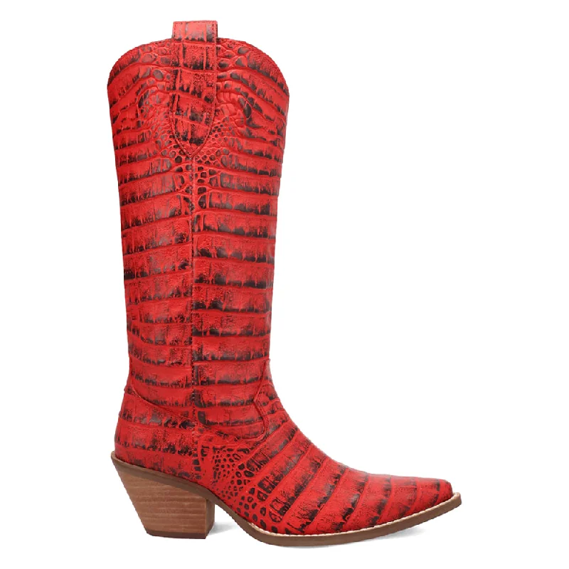 Limited Stock, Big Discounts Ozzie Croc Embossed Snip Toe Cowboy Boots