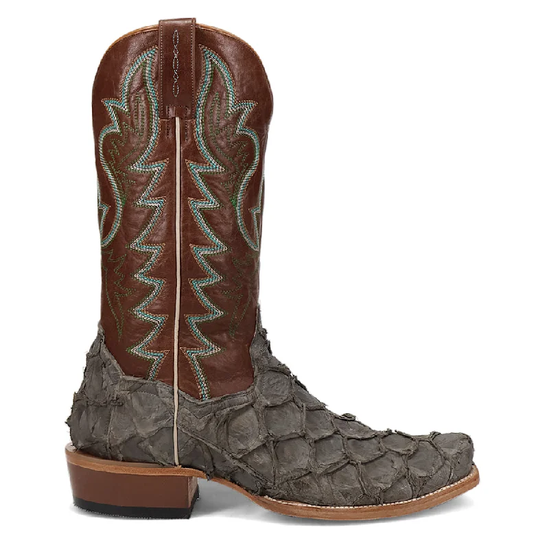 Riggs Pirarucu Embroidered Square Toe Cowboy Boots