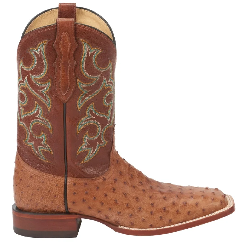 Truman Ostrich Square Toe Cowboy Boots