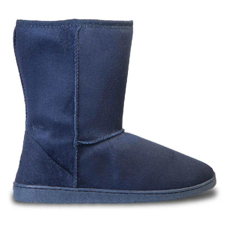 Cozy Winter Boots Promotion Women's 9-inch Microfiber Boots - Navy