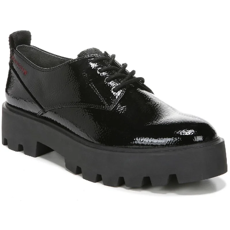Must-Have Shoe Styles Franco Sarto Womens Balinlaced Patent Lugged Sole Oxfords
