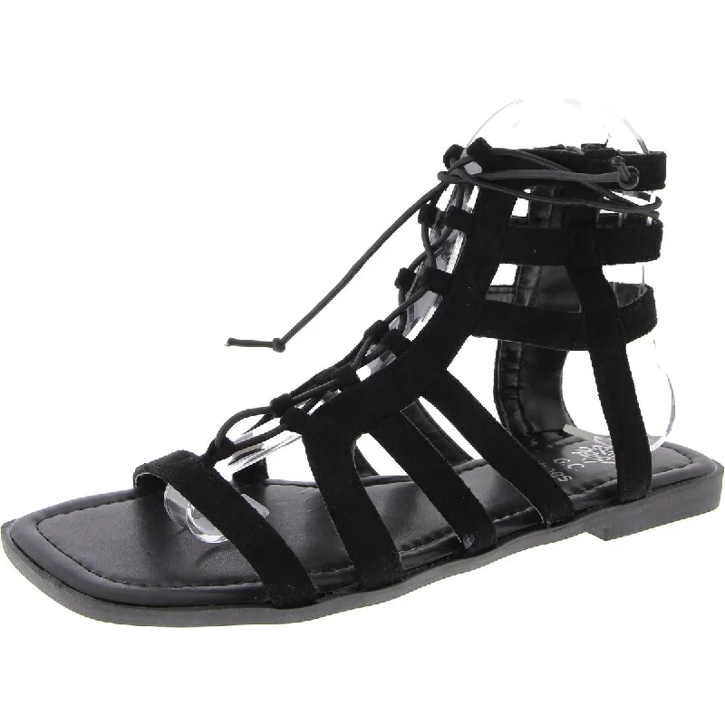 Premium Style Offers GC Shoes Womens Lace Up Square Toe Gladiator Sandals