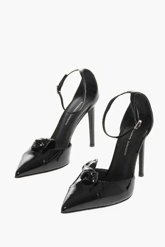 Holiday Discount Giuseppe Zanotti Patent Leather Sandals With Knot Deail Heel 11 Cm