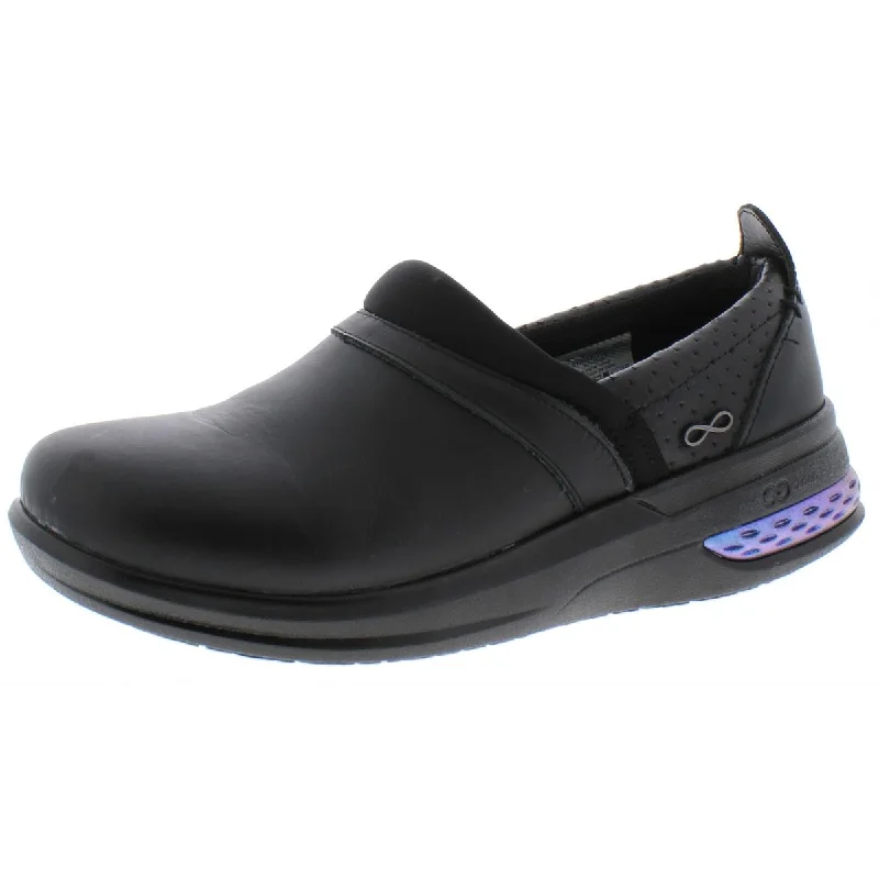 Comfortable Flat Feet Shoes Infinity Womens Breeze Leather Slip On Clogs
