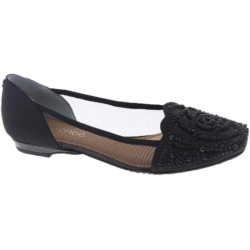 J. Renee Womens Pariella Square Toe Ballet Flats