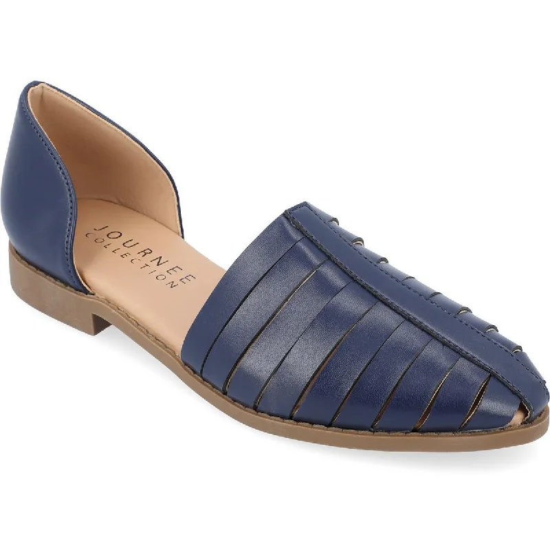Contemporary Casual Deals Journee Collection Womens ANYAH Faux Leather Almond toe Flat Shoes
