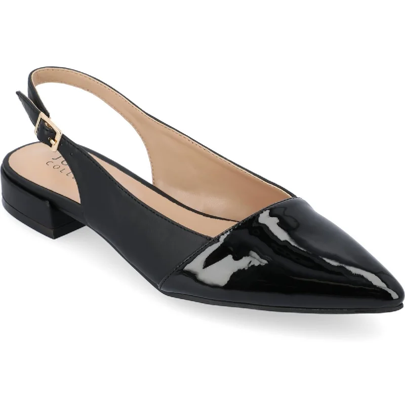 Classic Modern Offers Journee Collection Womens Bertie Patent Slip On Slingbacks