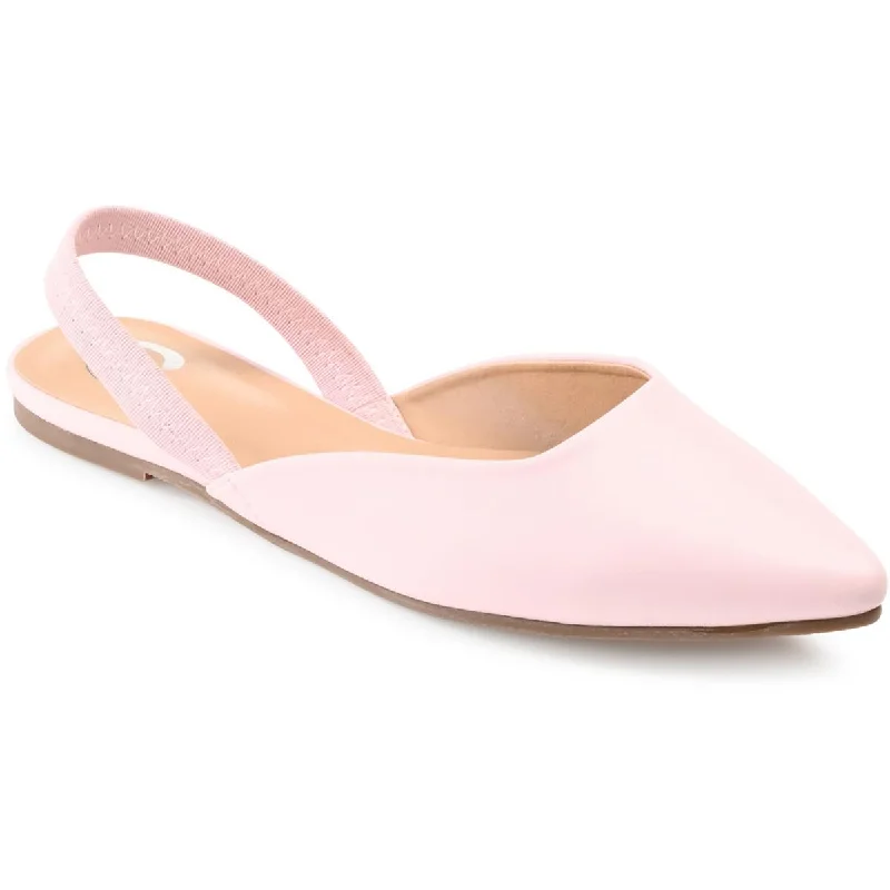 Summer Deals Journee Collection Womens Faux Leather Slingbacks