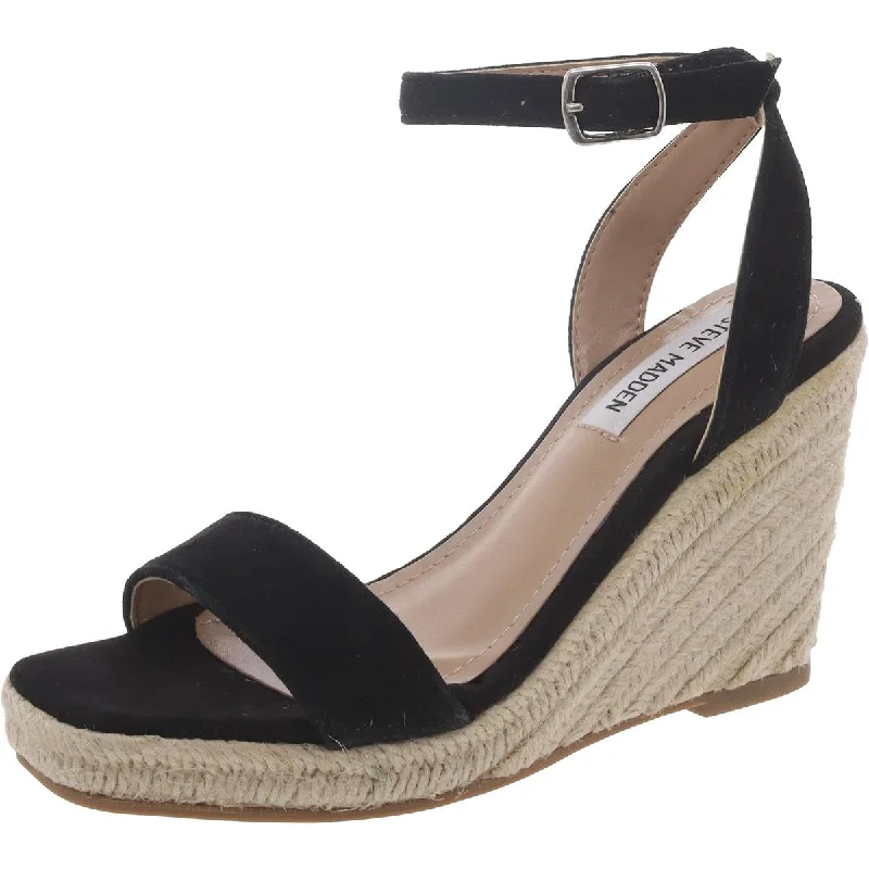 Sustainable Footwear Sale Parra Womens Suede Ankle Strap Espadrilles