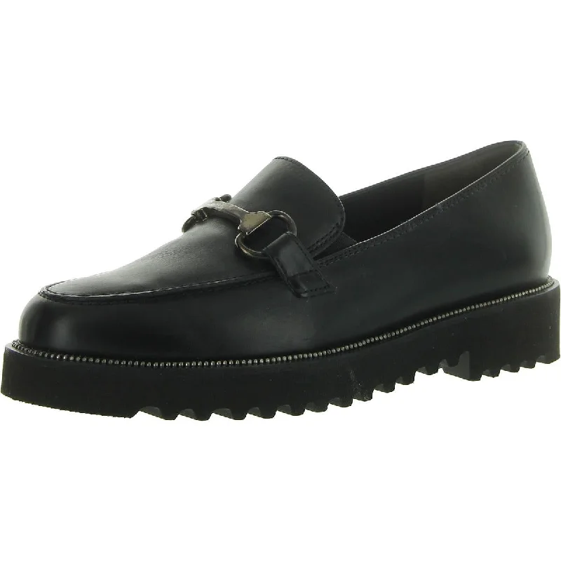 Paul Green Womens Leather Bit Loafers