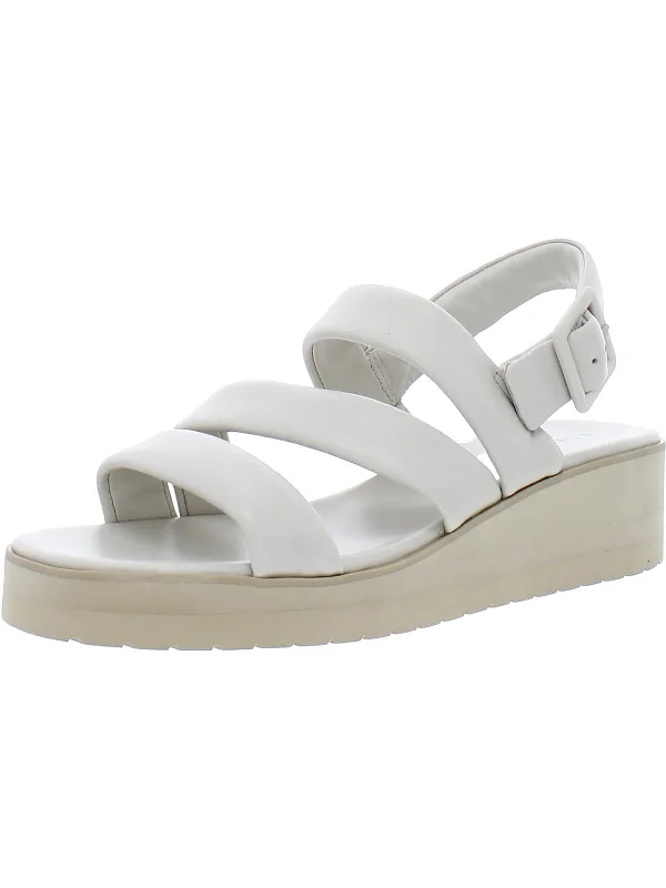 Limited Time Deal Skylar Womens Leather Slingback Wedge Sandals