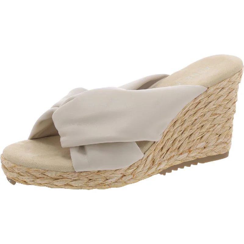 Trend Leading Collection Womens Faux Leather Open Toe Wedge Sandals