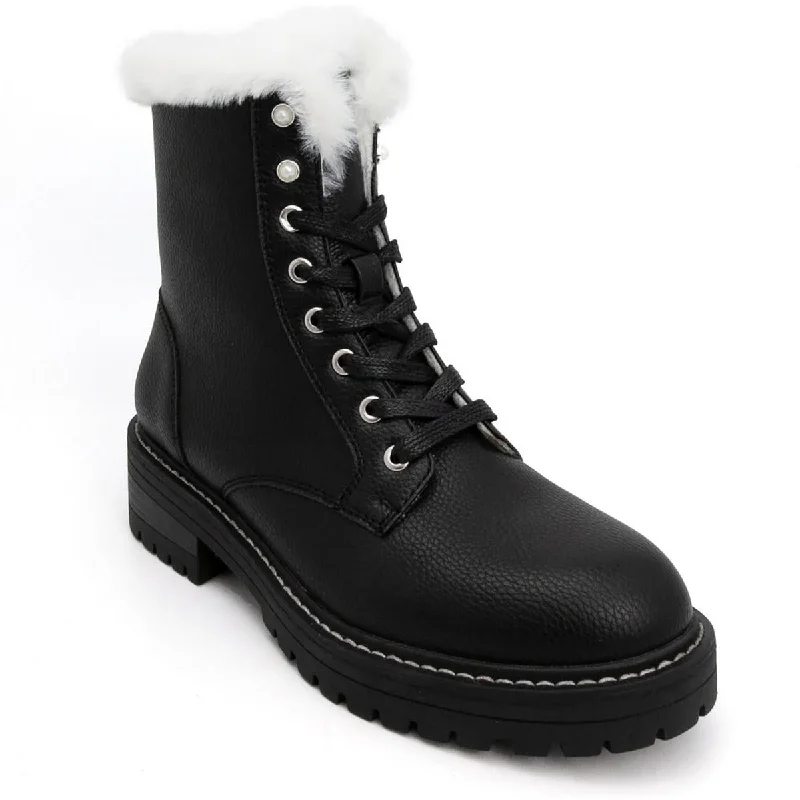 Black Tumbled Pu/Fur