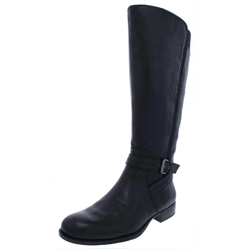 Chic Style, Always In Vogue Jelina Womens Wide Calf Leather Riding Boots