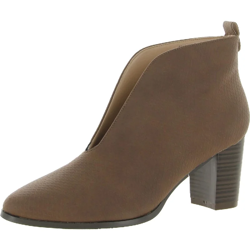 Fashion Sale Womens Faux Leather Embossed Ankle Boots