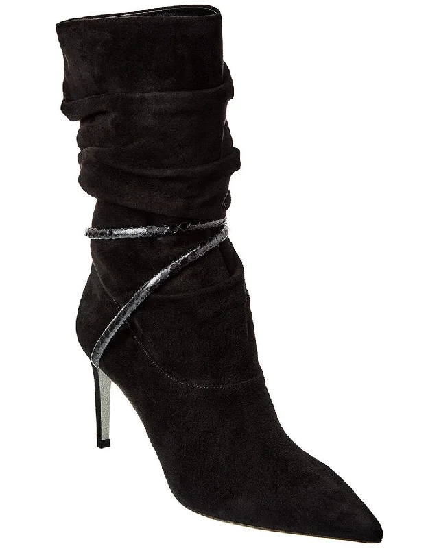 Stylish Looks René Caovilla Suede & Snakeskin Boot