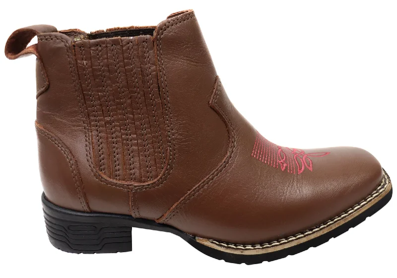 Comfortable Shoes Promotion D Milton Ellie Womens Leather Western Cowboy Chelsea Ankle Boots