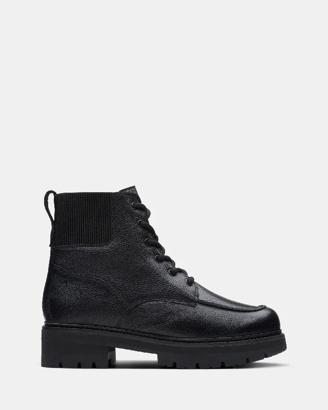 Limited Styles Orianna Mid Black Wlined Leather