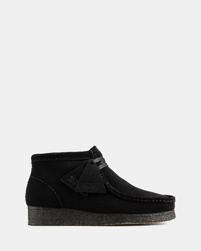 Chic Styles Wallabee Boot. (W) Black Suede