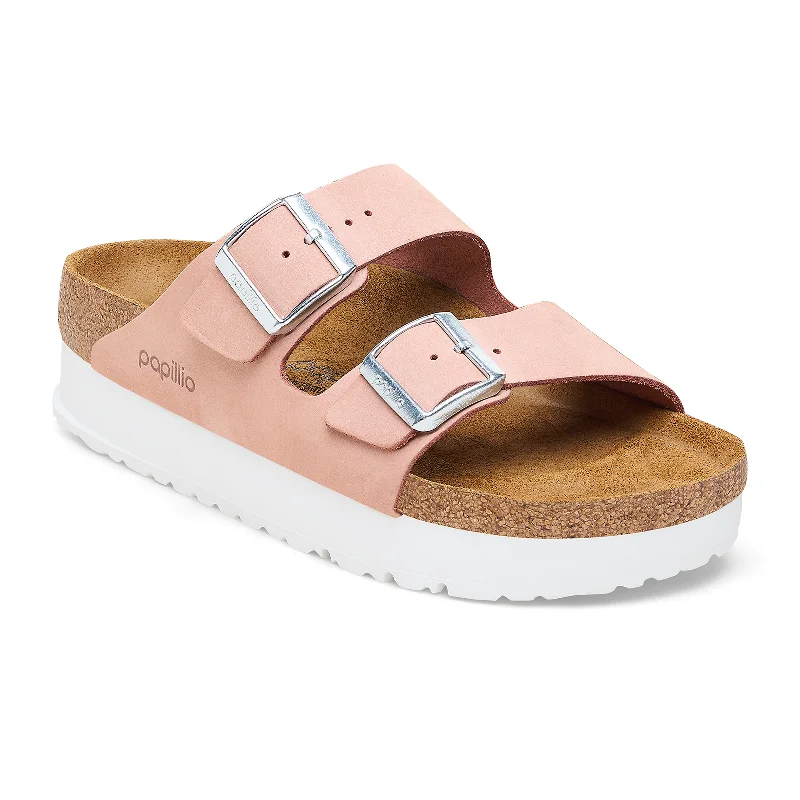 Cozy Indoor Slippers Deals Birkenstock Arizona Chunky Slide Sandal (Women) - Soft Pink Nubuck